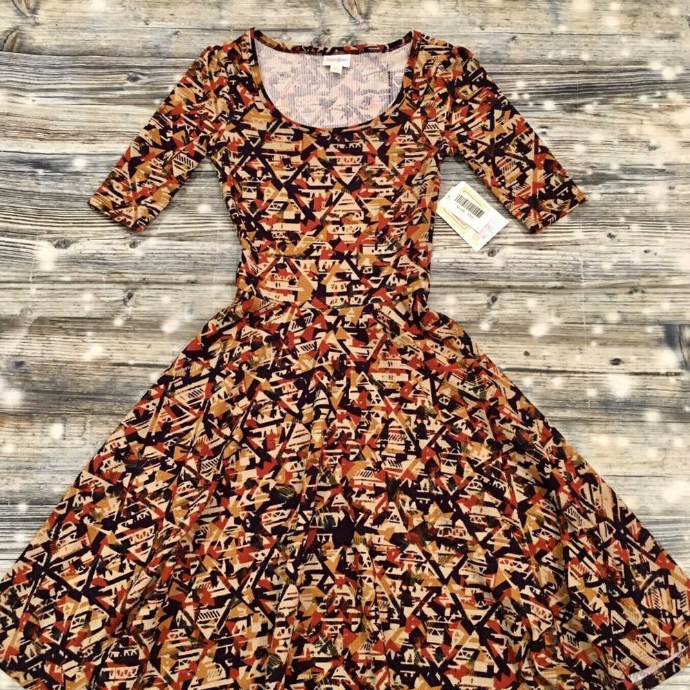 LuLaRoe Nicole Dress Women’s XXS Geometric